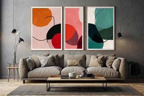 Premium Photo | Modern abstract wall art art prints printable murals