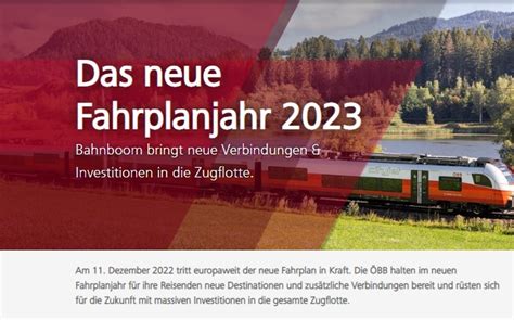 Der neue ÖBB Fahrplan tritt am 11 Dezember 2022 in Kraft Sierndorf