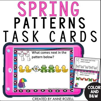 Spring Patterns Task Cards Extend The Pattern Tpt