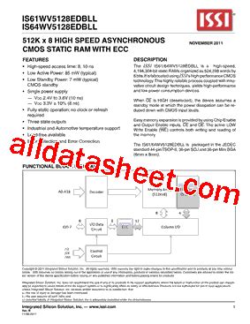 Is Wv Edbll Datasheet Pdf Integrated Silicon Solution Inc