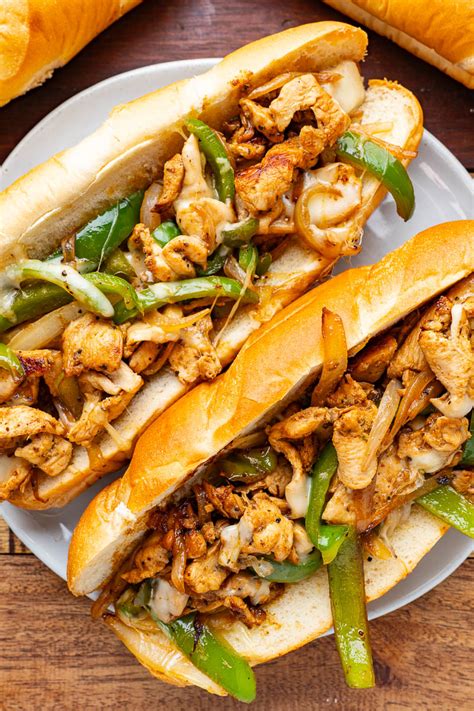 Chicken Cheese Steak Sandwiches - Closet Cooking