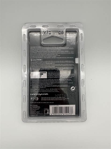 Sony Np Fv Mah Infolithium V Series Rechargeable Battery Pack