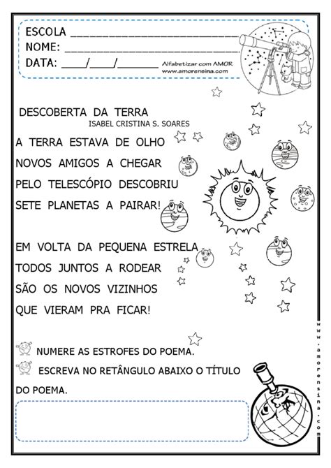 Descoberta Da Terra Pequeno Texto E Atividades Para O Ano