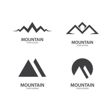 Mountains Logo Vector Rock Element Vector Vector, Rock, Element, Vector PNG and Vector with ...