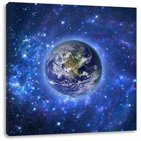 East Urban Home Leinwandbild Planet Erde Im Weltraum Wayfair De