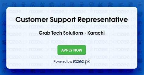 Customer Support Representative Job Karachi Grab Tech Solutions