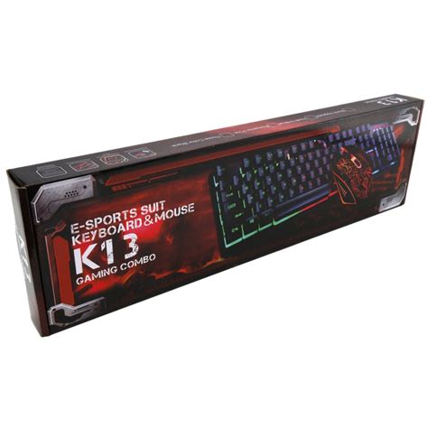 K Rgb Backlit Usb Gaming Keyboard Optical Dpi Mouse Combo Set