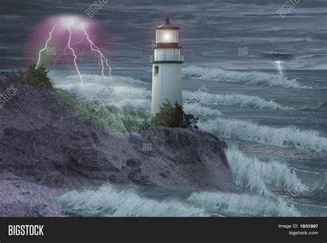 Lighthouse Storm Image & Photo | Bigstock