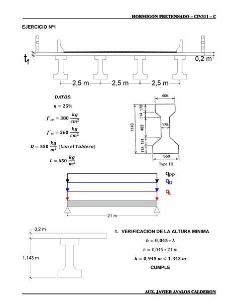 SOLUTION Hormigon Pretensado Resolucion De Ejercicio Studypool