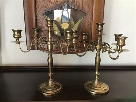 Vintage Baldwin Brass Candelabra Four Arm Candelabra Two Etsy