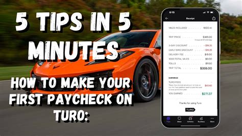 5 TIPS IN 5 MINUTES How To Make Your First Paycheck On Turo 2024