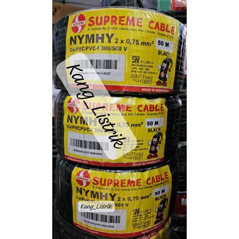 Jual Kabel Serabut Supreme Hitam Nymhy Atau Nyyhy X Mm Mtr