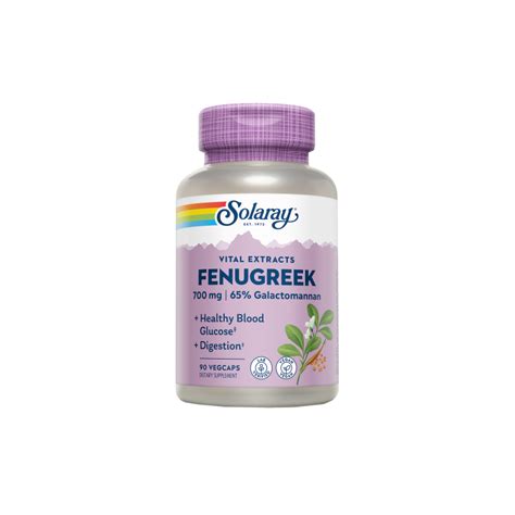 SOLARAY FENUGREEK FENOGRECO 90 CAPSULAS VEGETALES NuestraFarma