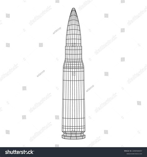 Gun Bullet Vector Isolated Illustration Stock Vector Royalty Free