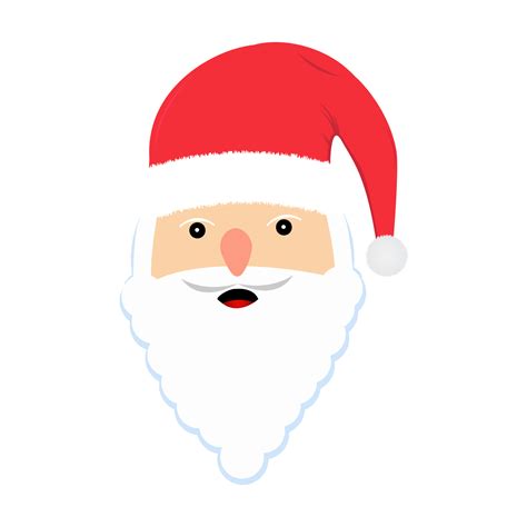 Christmas Santa Face Element Png With Cute Eyes Santa Faces Png On A