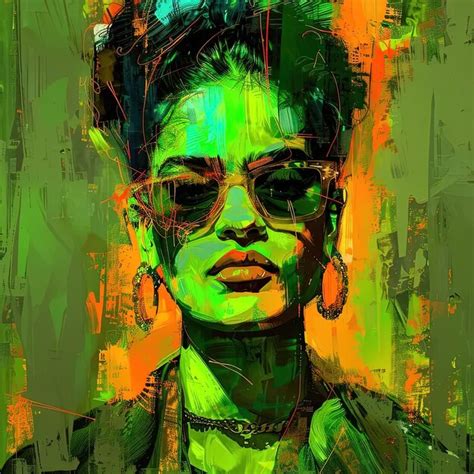 Premium Photo A Digital Painting Of A Woman Wearing Sunglasses