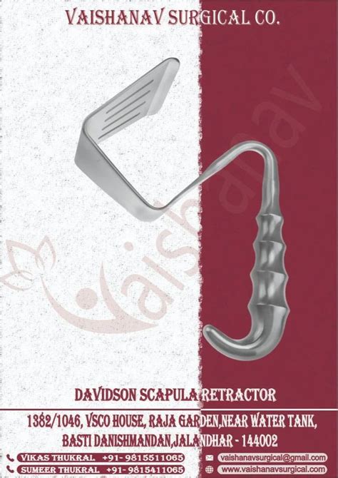 VAISHANAV DAVIDSON SCAPULA RETRACTOR For Hospital At Rs 1 In Jalandhar