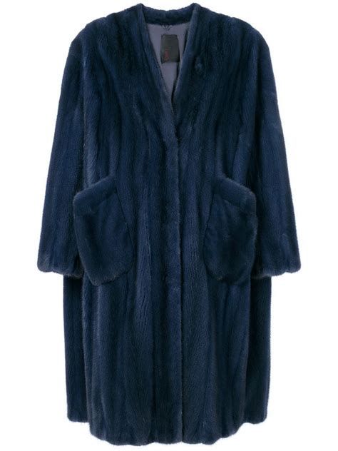 Liska Virginia fur coat - Blue | Faux fur shearling coat, Fur coat ...