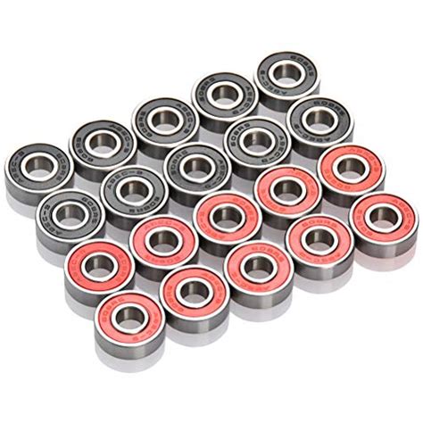 TIMESETL 20 Pack 608 2RS Ball Bearings Scooters Double Rubber Sealed