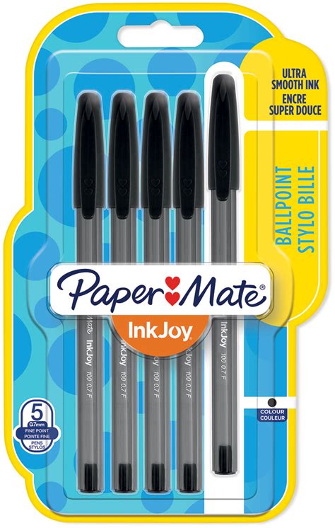 Papermate Inkjoy Capped Ballpoint Pen Fine Black Blister Of