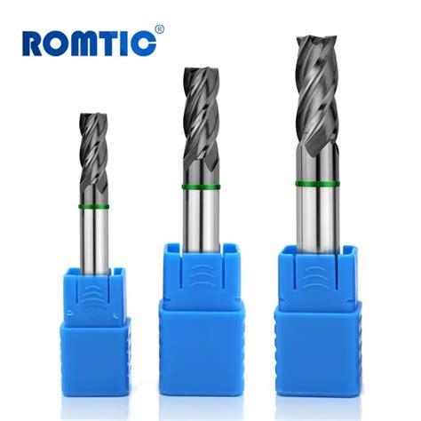 ROMTIC TGH HRC50 4 Flute Nano Coating Tungsten Steel Carbide Milling