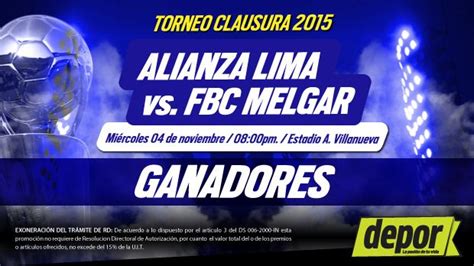 Alianza Lima Vs Melgar Estos Son Los Ganadores De Entradas Dobles