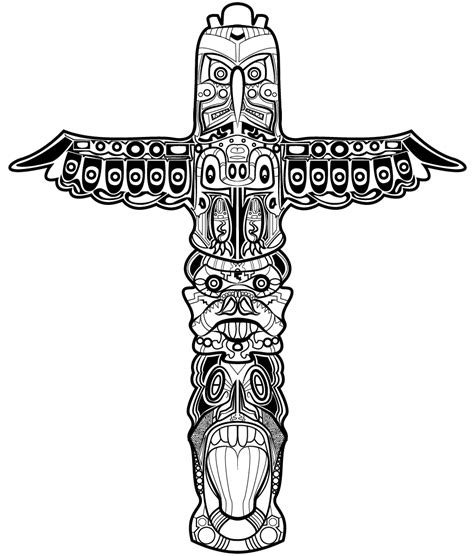 Tom Huxley Totem Pole Design Totem Tattoo Tiki Tattoo Bull Tattoos