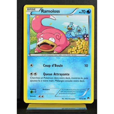 Carte Pokémon 19 122 Ramoloss 70 PV XY09 Rupture Turbo NEUF FR