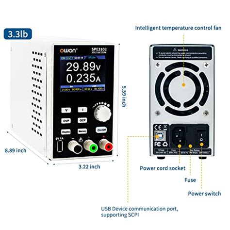 Owon Spe Programmable Lab Power Supply V A W Bench