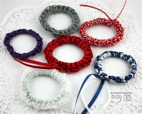 DIY Crochet Ribbon Elastic Hair Ties