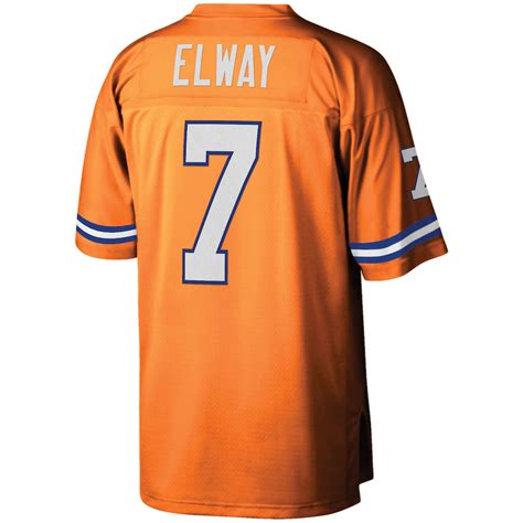 Youth Denver Broncos John Elway Mitchell Ness Orange Legacy