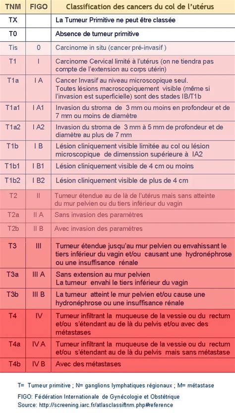 Cancer Du Col Classification Dr Kara Zaitri M A