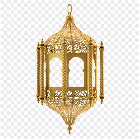 Gold Arabic Ramadan Light Lantern Lamp Citypng