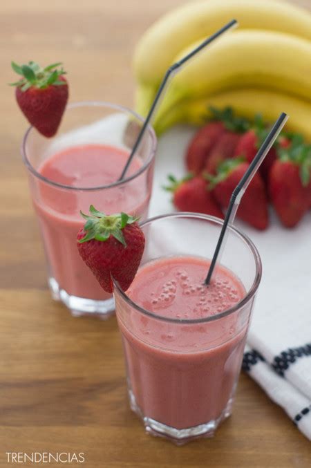 C Mo Hacer Un Smoothie De Fresa Y Pl Tano Receta