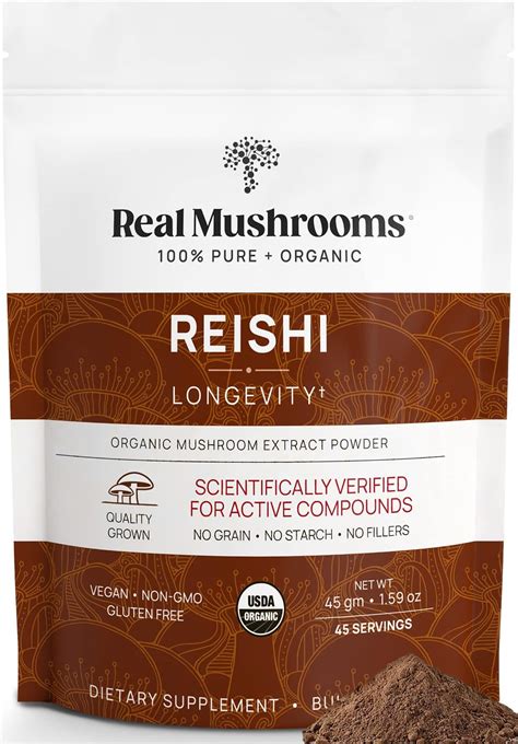 Amazon Real Mushrooms Reishi Powder Organic Mushroom Extract