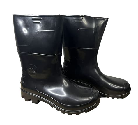 Bota Pvc Cano Curto M Dio Cm Safety Boots Sem Forro Preta Kadesh Ca