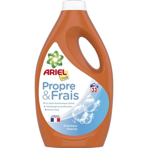 ARIEL Propre Frais Lessive liquide fraîcheur intense 33 lavages 1