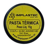 Pasta Termica Implastec A Base De Silicone Pote 15G Shopee Brasil