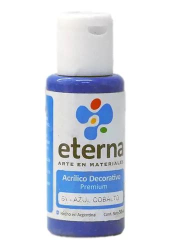 Acrilicos Eterna X Unidad Ml Decorativos Premium Color Del Leo Azul