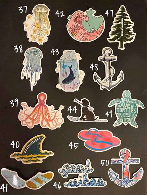 Beach And Ocean Decals Stickers Etsy