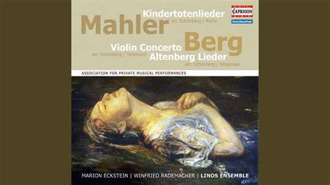 Kindertotenlieder Arr A Schoenberg And R Riehn For Voice And