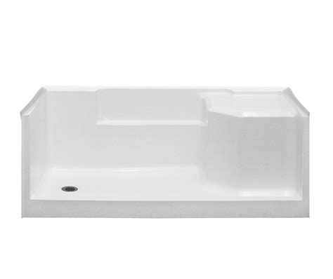 MPB 3260 SH 1S 4 0 60 X 32 AcrylX Alcove Shower Base With Left Hand