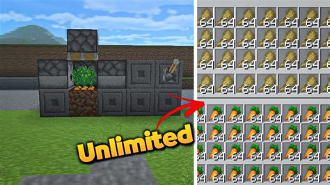 Automatic Wheat Carrot Farm In Minecraft 121 Bedrock Java Youtube