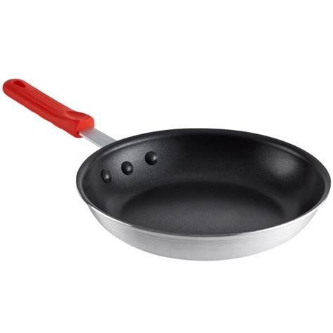 Choice 10 Aluminum Non Stick Fry Pan With Red Silicone Handle