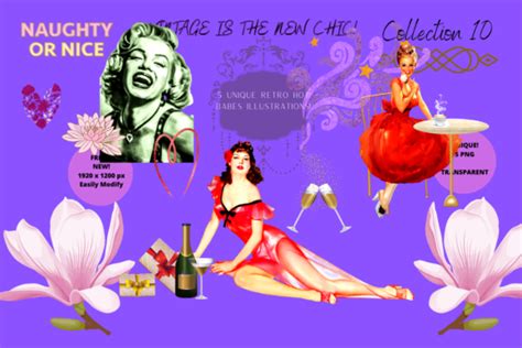 5 Unique Retro Hot Babes Illustration 10 Graphic By Manifesto Design · Creative Fabrica