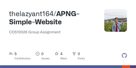 GitHub - thelazyant164/APNG-Simple-Website: COS10026 Group Assignment