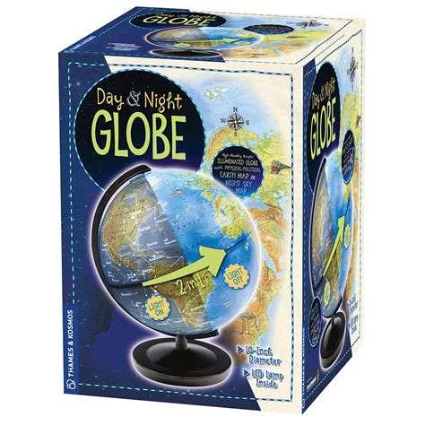 Day & Night Globe | 10-inch LED-Illuminated Globe w/ Constellation Map – Thames & Kosmos