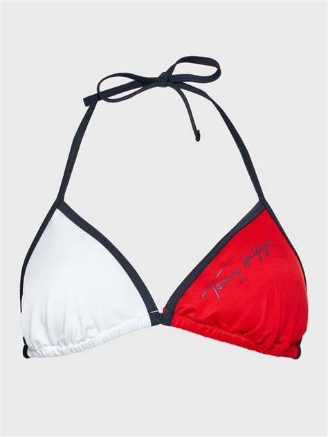 Tommy Hilfiger Góra od bikini Triangle UW0UW03354 Kolorowy Modivo pl