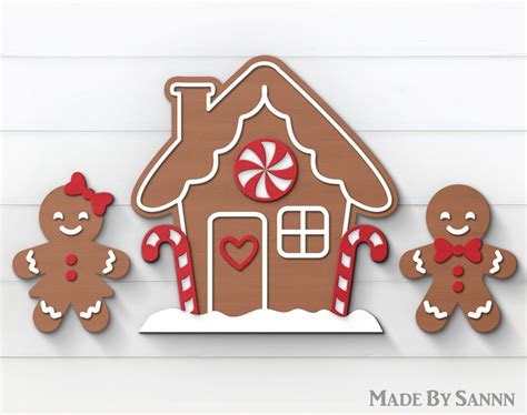 Gingerbread House SVG Gingerbread Couple Svg Christmas Ornaments SVG