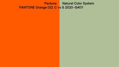 Pantone Orange 021 C Vs Natural Color System S 2020 G40y Side By Side